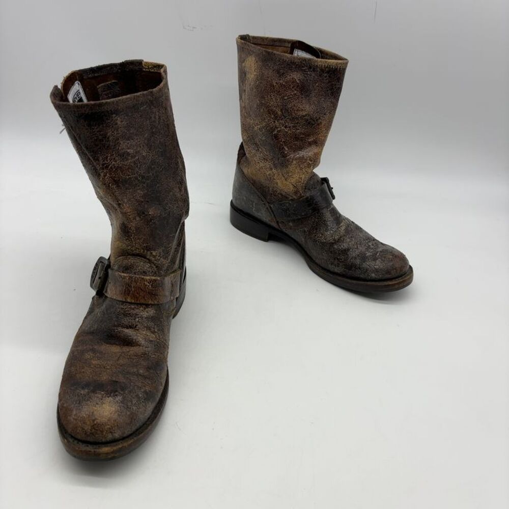 Frye Leather Combat Moto Boots